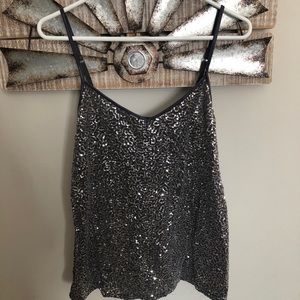 Sequin adjustable cami tank